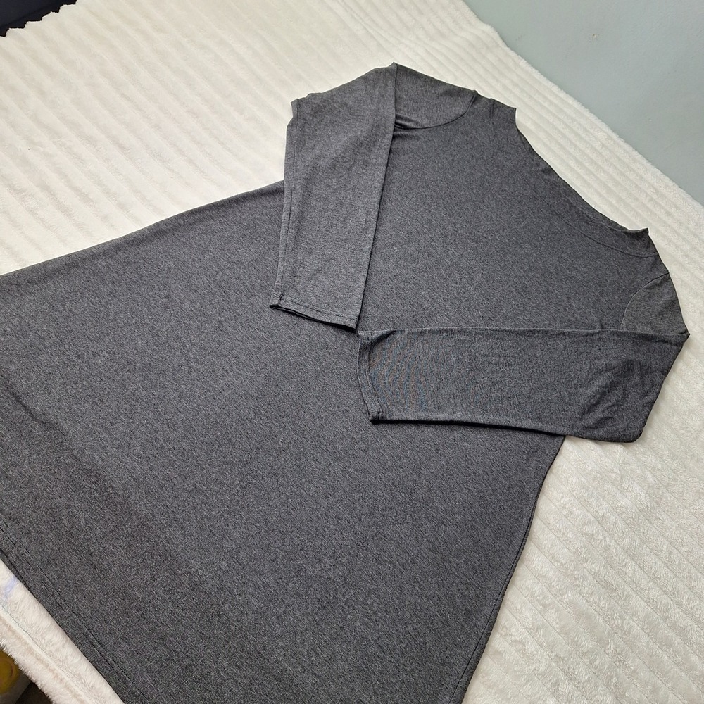CUTLOOSE Jersey Knit Shirt Dress Womens XL Gray Minimalist Modest